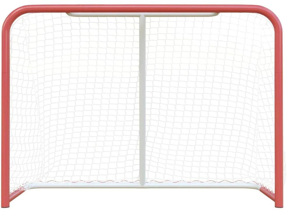 Ledo ritulio vartai, raudoni/balti, 153x60x118cm, plienas/PE