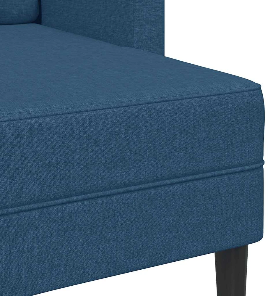 2-vietė sofa su L formos mėlynu 125 cm audiniu