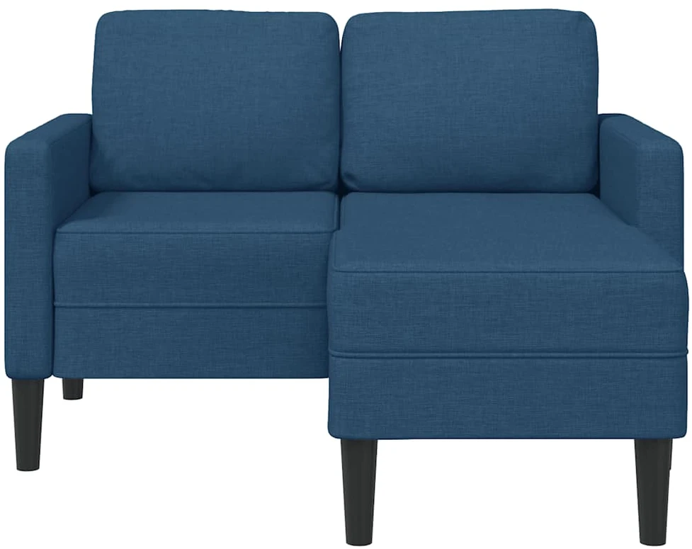 2-vietė sofa su L formos mėlynu 125 cm audiniu