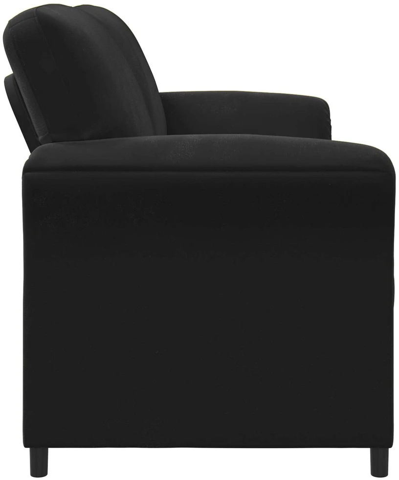 3-Vietis Sofa Juoda 198 x 83 x 95 cm Aksomas
