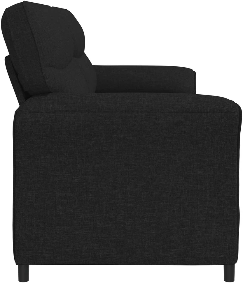3-Vietis Sofa Juoda 198 x 83 x 95 cm Audinys