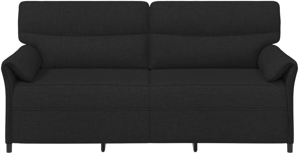 3-Vietis Sofa Juoda 198 x 83 x 95 cm Audinys