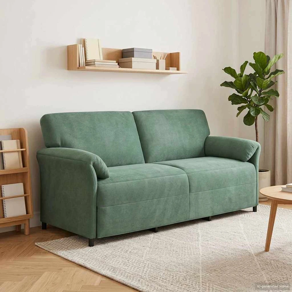 3-Vietis Sofa Jūrinė žalia 198 x 83 x 95 cm Aksomas