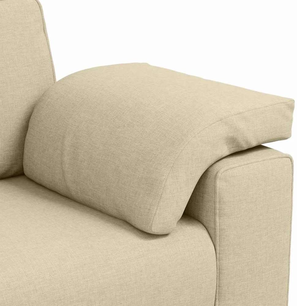 3-Vietis Sofa Kreminė 220 cm audinys