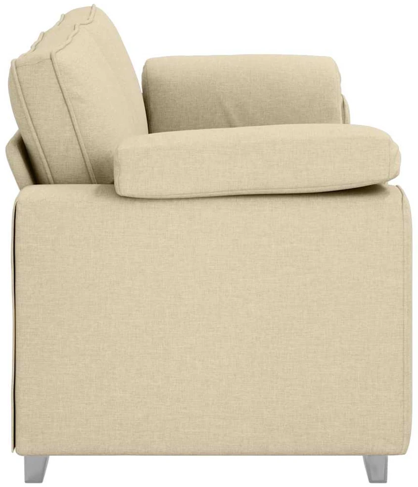 3-Vietis Sofa Kreminė 220 cm audinys