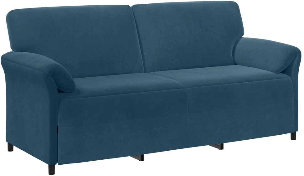 3-Vietis Sofa Mėlyna 198 x 83 x 95 cm Aksomas