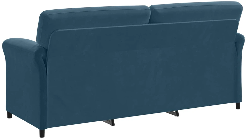 3-Vietis Sofa Mėlyna 198 x 83 x 95 cm Aksomas