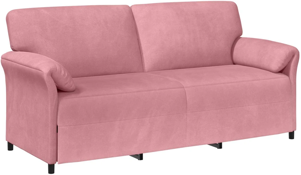 3-Vietis Sofa Rožinė 198 x 83 x 95 cm Aksomas