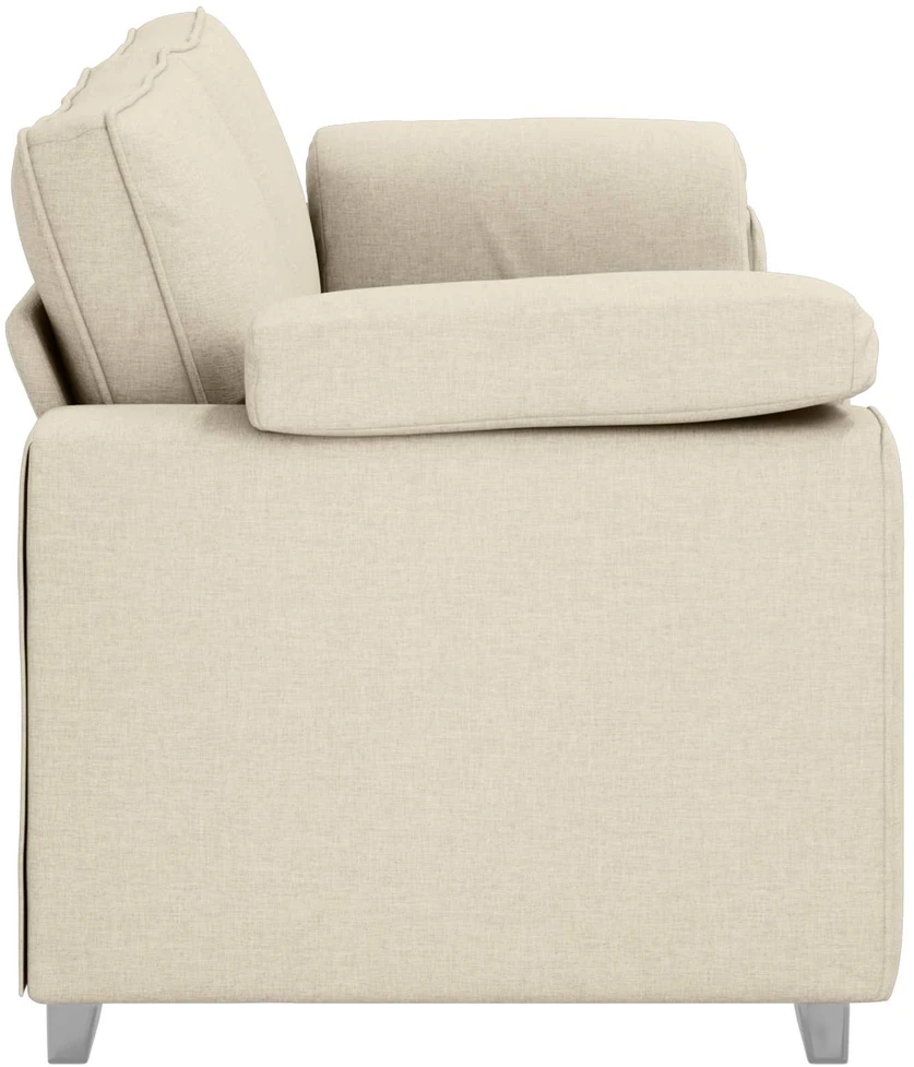 3-Vietis Sofa Smėlio 220 cm Lino mišinio audinys