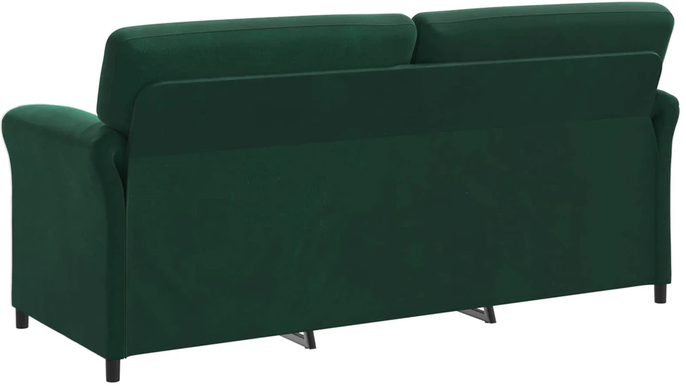 3-Vietis Sofa Tamsiai žalia 198 x 83 x 95 cm Aksomas