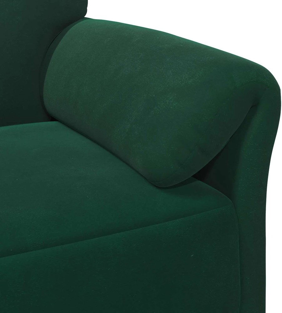 3-Vietis Sofa Tamsiai žalia 198 x 83 x 95 cm Aksomas