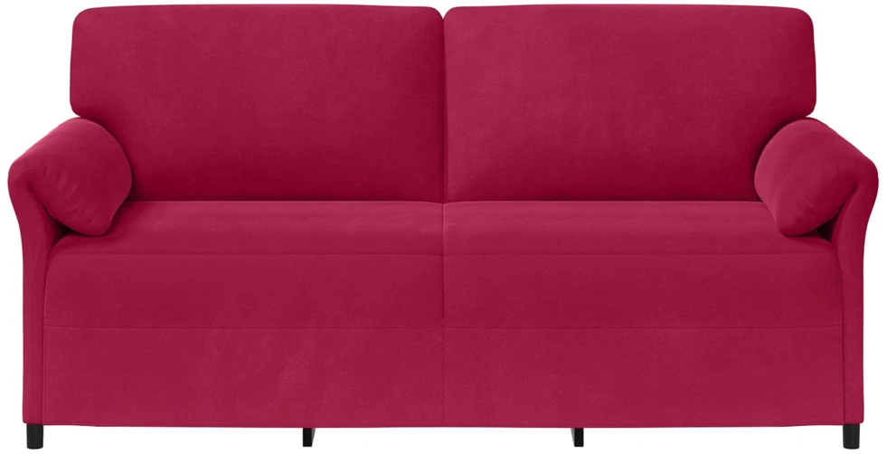 3-Vietis Sofa Vyno raudona 198 x 83 x 95 cm Aksomas