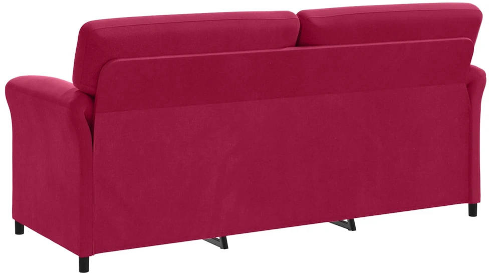 3-Vietis Sofa Vyno raudona 198 x 83 x 95 cm Aksomas