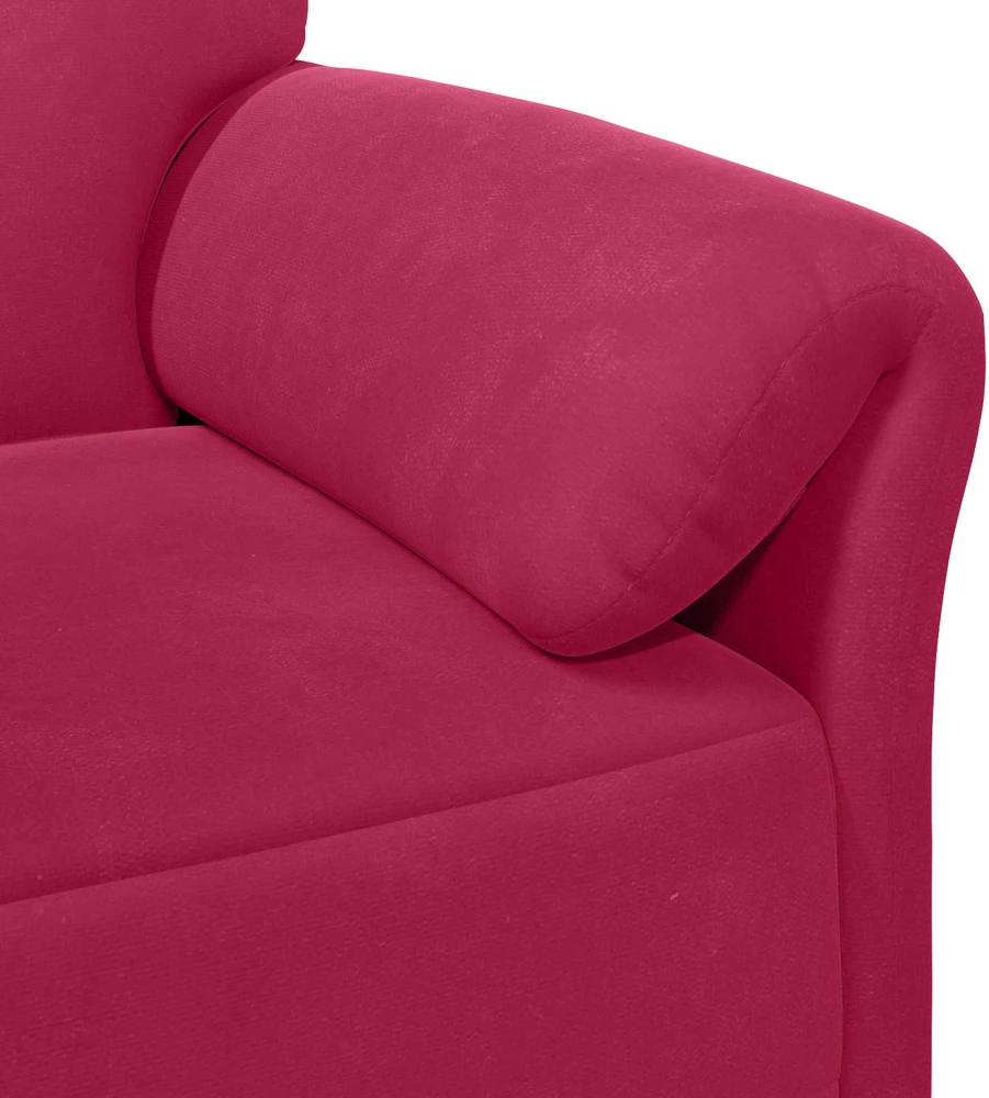 3-Vietis Sofa Vyno raudona 198 x 83 x 95 cm Aksomas