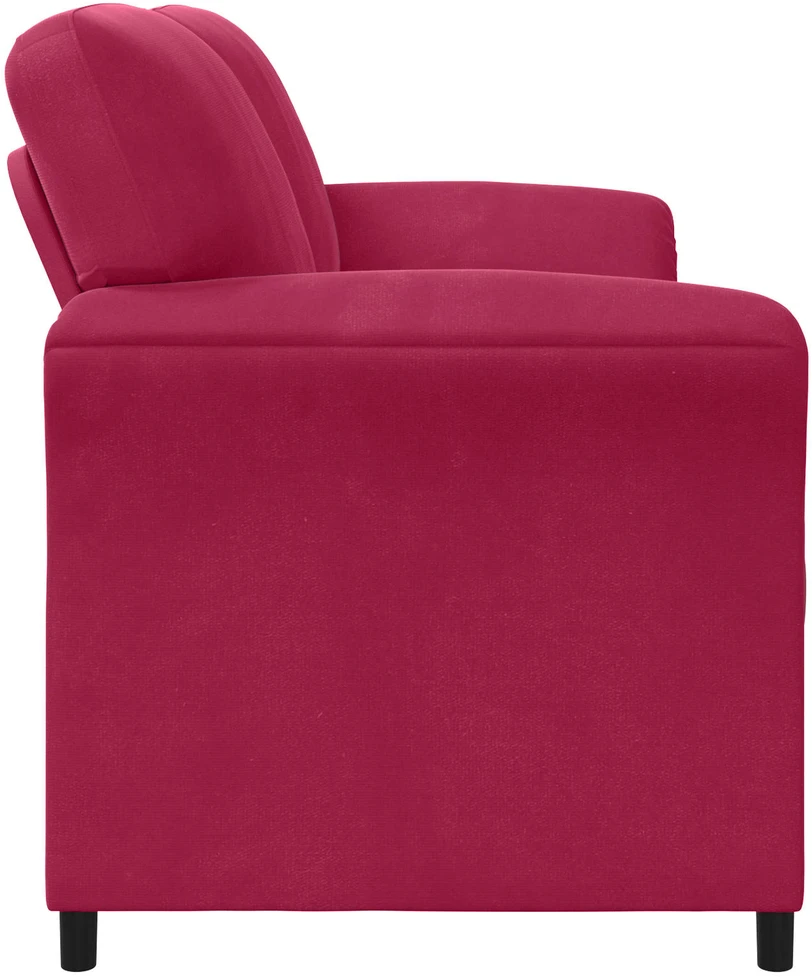 3-Vietis Sofa Vyno raudona 198 x 83 x 95 cm Aksomas