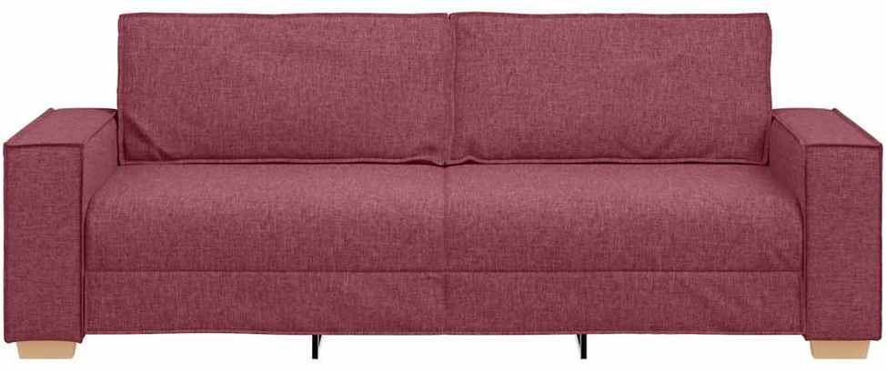 3-Vietis Sofa Vyno raudona 220 cm audinys