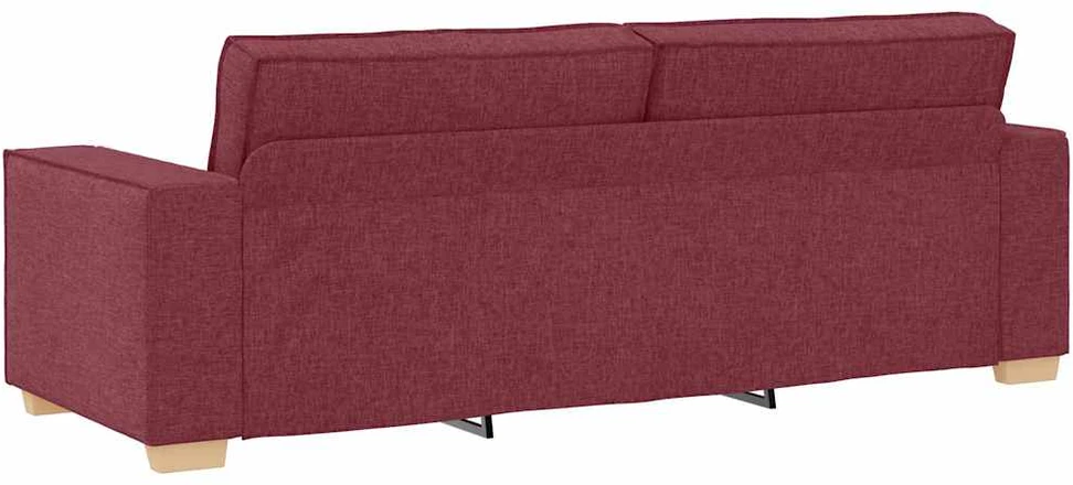 3-Vietis Sofa Vyno raudona 220 cm audinys