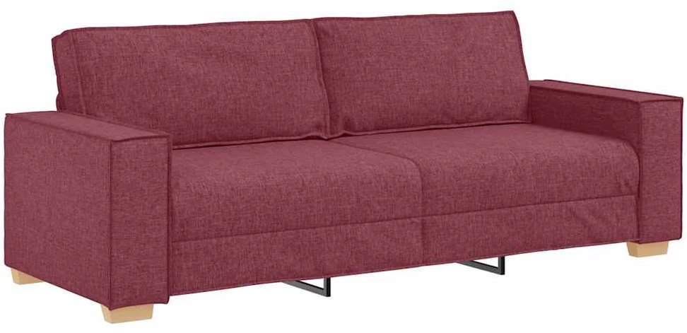 3-Vietis Sofa Vyno raudona 220 cm audinys