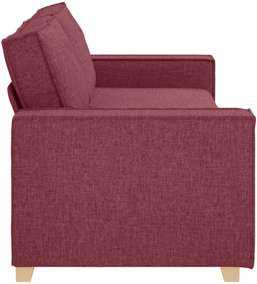 3-Vietis Sofa Vyno raudona 220 cm audinys