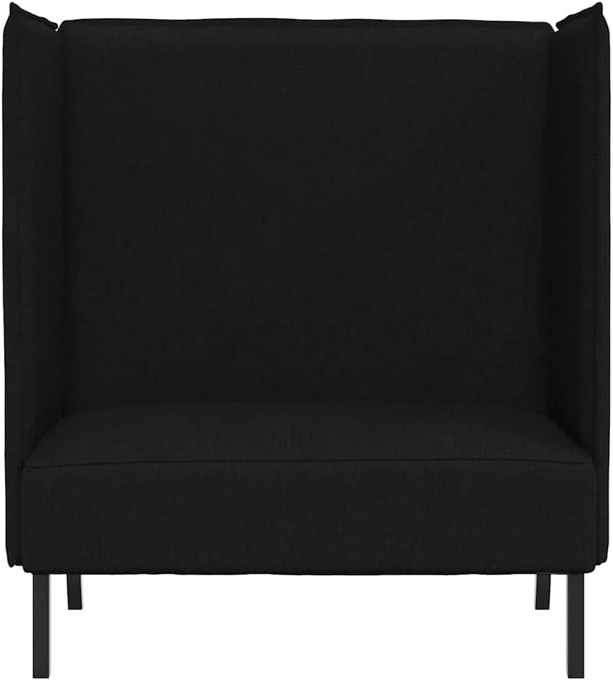 Aukštos nugaros sofa 101cm Juoda audinys