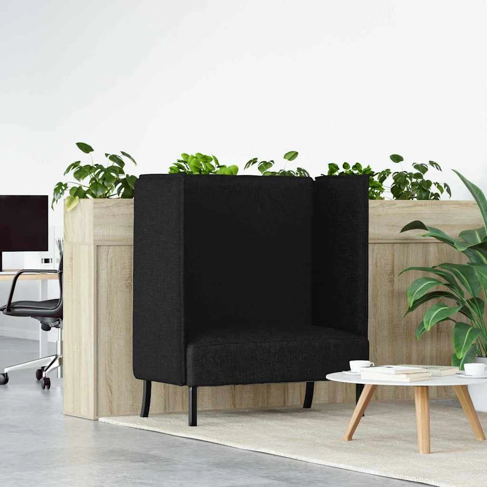 Aukštos nugaros sofa 101cm Juoda audinys