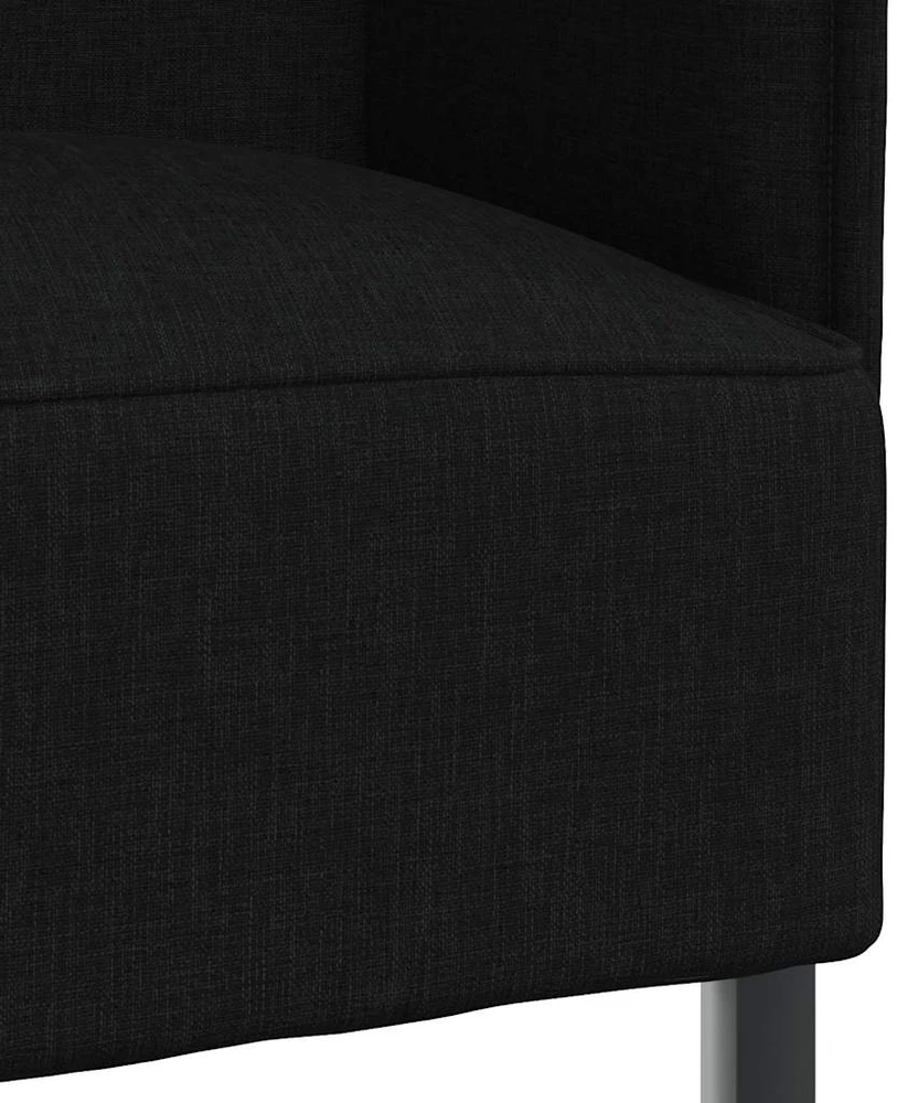 Aukštos nugaros sofa 101cm Juoda audinys