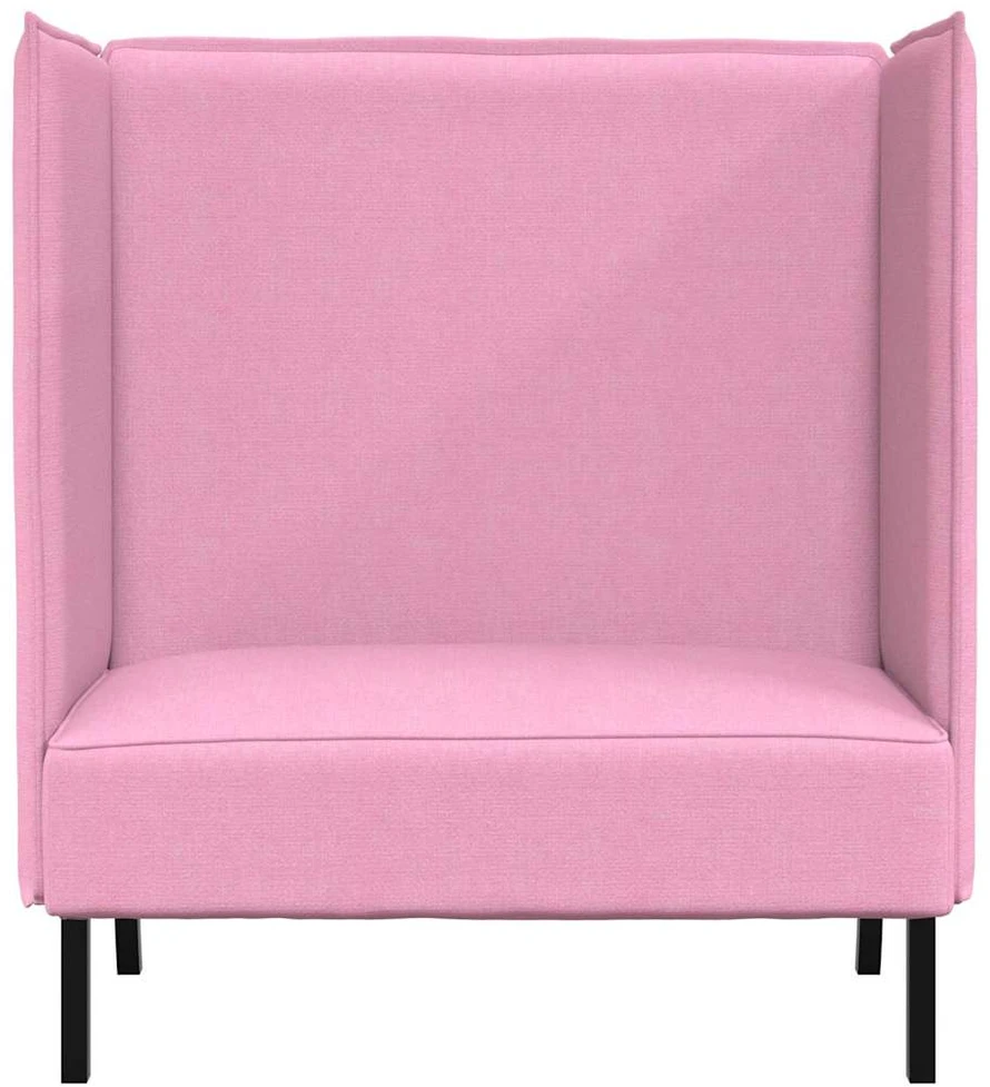 Aukštos nugaros sofa 101cm Rožinė audinys
