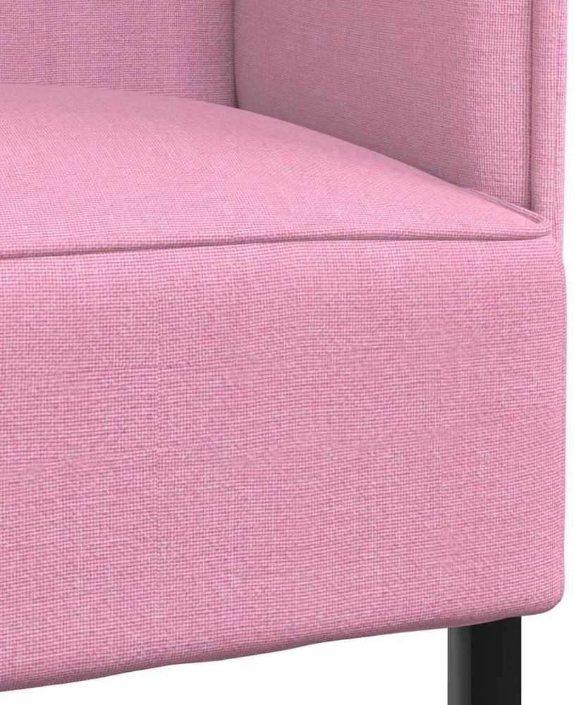 Aukštos nugaros sofa 101cm Rožinė audinys