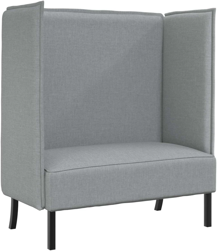 Aukštos nugaros sofa 101cm Šviesiai pilka audinys