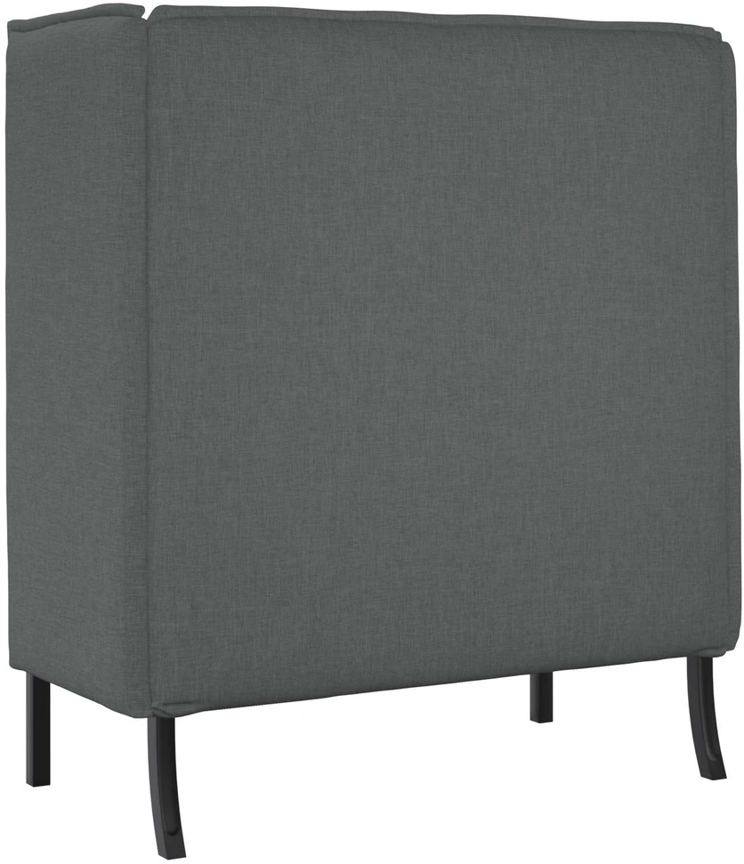 Aukštos nugaros sofa 101cm Tamsiai pilka audinys