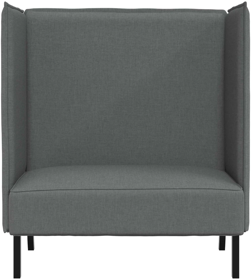 Aukštos nugaros sofa 101cm Tamsiai pilka audinys