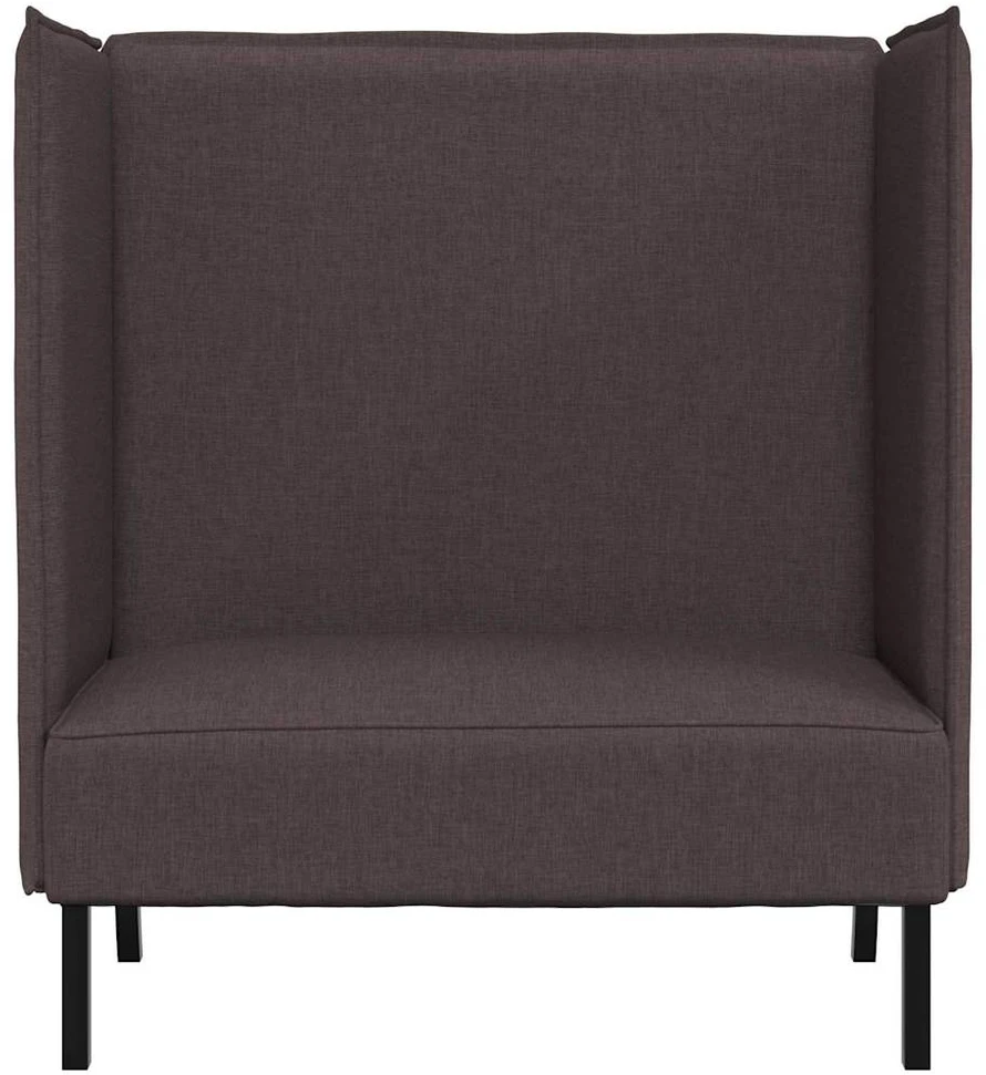 Aukštos nugaros sofa 101cm Tamsiai ruda audinys