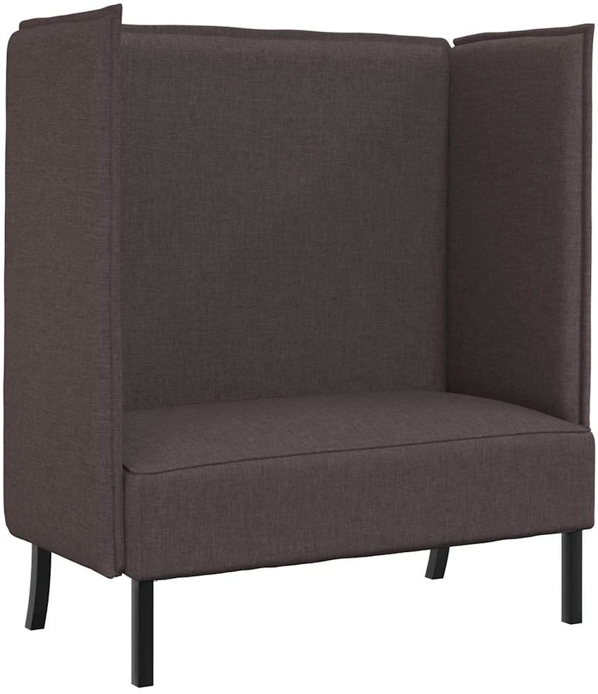 Aukštos nugaros sofa 101cm Tamsiai ruda audinys