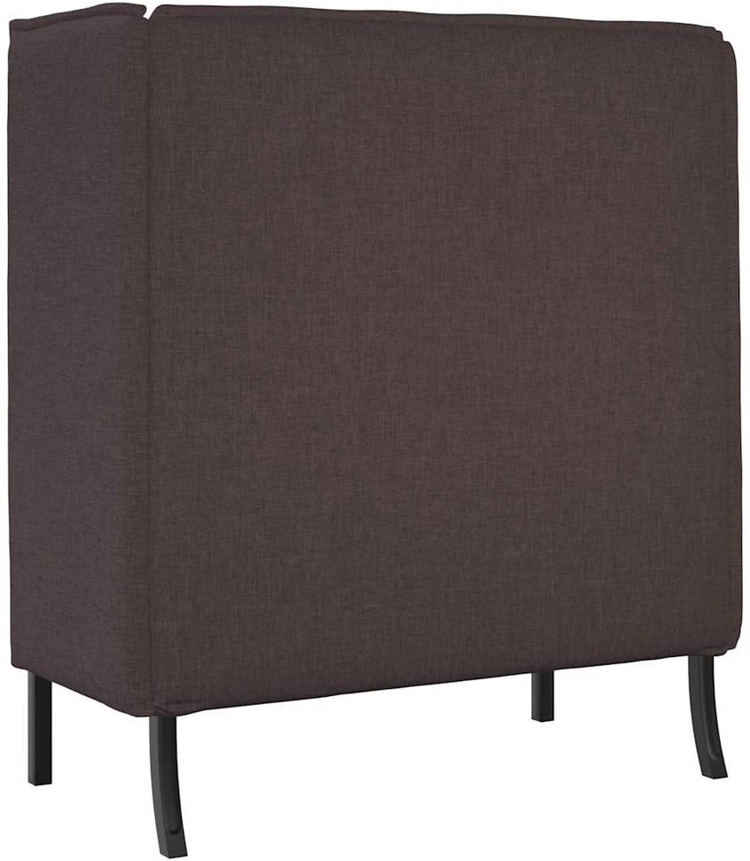 Aukštos nugaros sofa 101cm Tamsiai ruda audinys