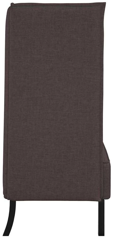 Aukštos nugaros sofa 101cm Tamsiai ruda audinys