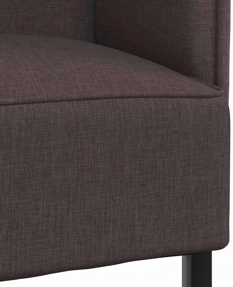 Aukštos nugaros sofa 101cm Tamsiai ruda audinys