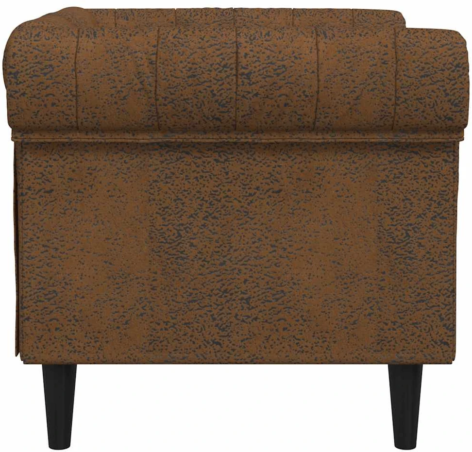 Sofa Chesterfield krėslas, rudos spalvos, audinys