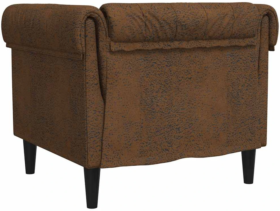 Sofa Chesterfield krėslas, rudos spalvos, audinys