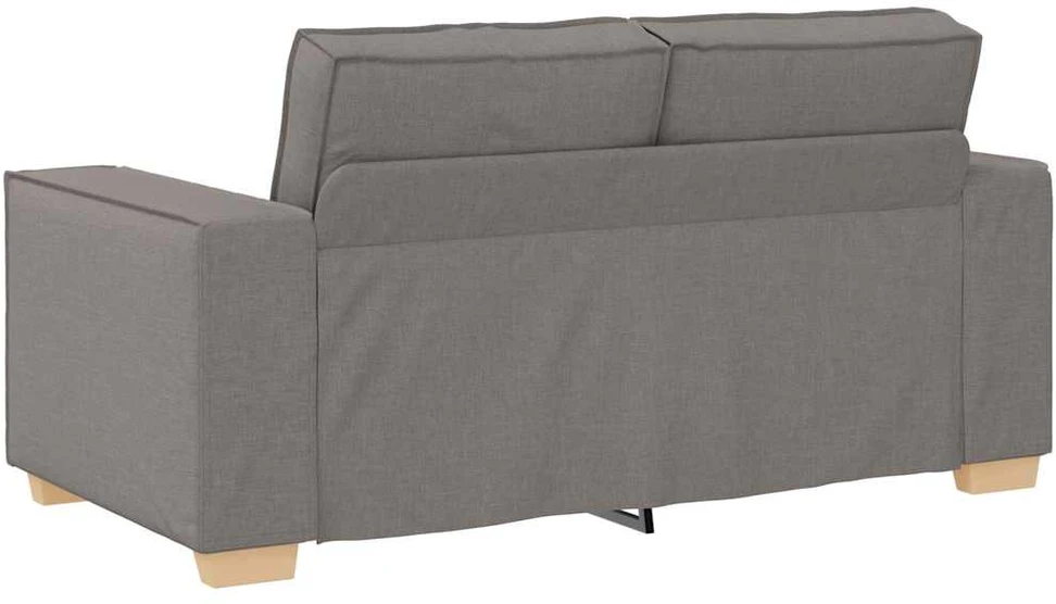 Sofa Dviejų dalių sofos komplektas su pagalvėlėmis, pilkai rudas audinys