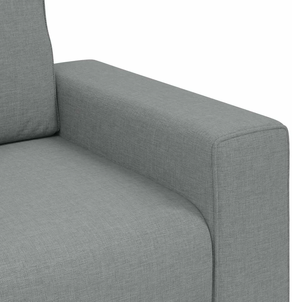 Sofa Dviejų dalių sofos komplektas su pagalvėlėmis, šviesiai pilkas audinys