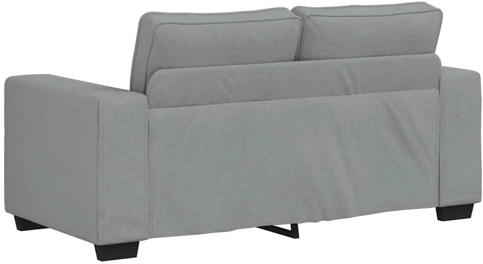 Sofa Dviejų dalių sofos komplektas su pagalvėlėmis, šviesiai pilkas audinys