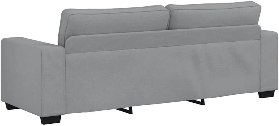 Sofa Dviejų dalių sofos komplektas su pagalvėlėmis, šviesiai pilkas audinys