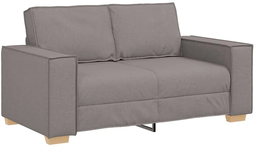 Sofa Dviejų dalių sofos komplektas su pagalvėlėmis, pilkai rudas audinys