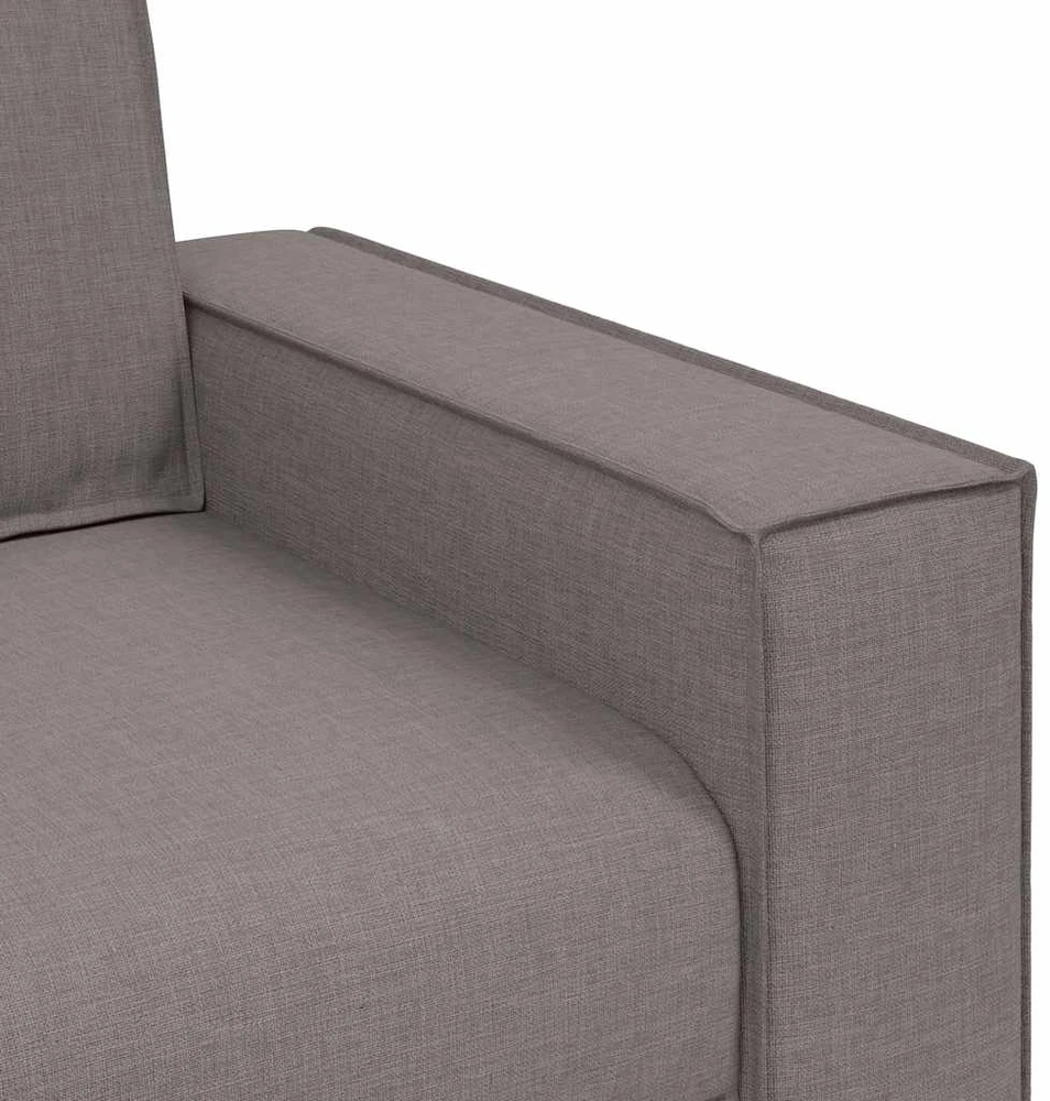 Sofa Dviejų dalių sofos komplektas su pagalvėlėmis, pilkai rudas audinys