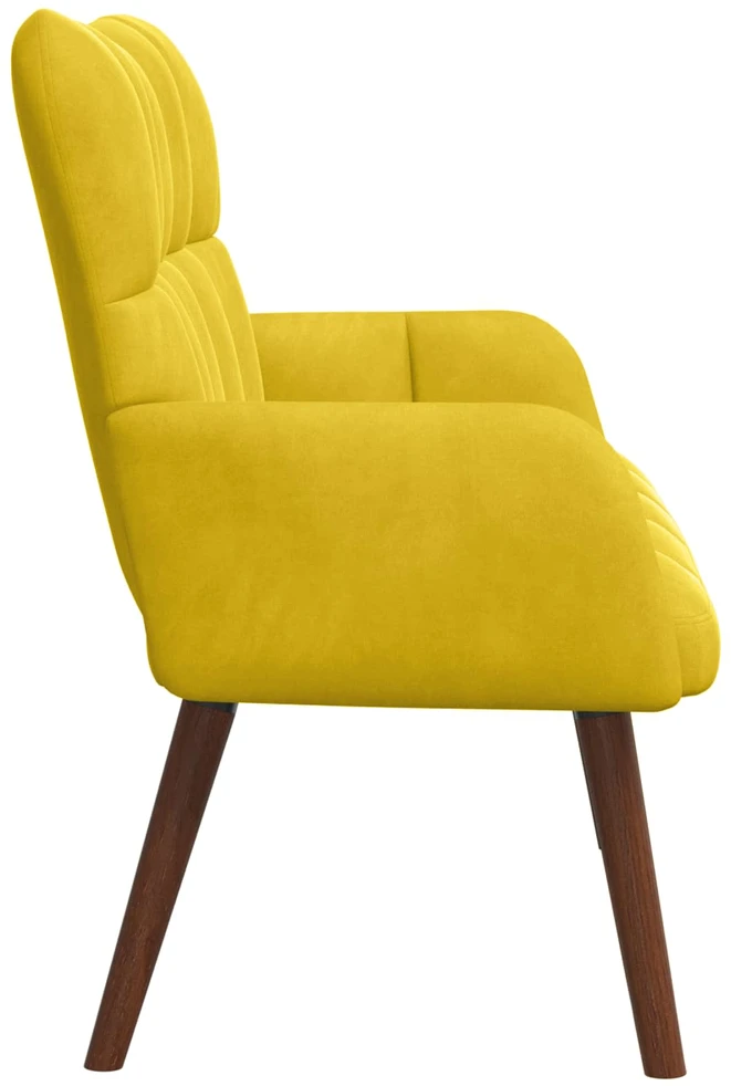 Dvitaškė sofa Geltona 115 x 61 x 87 cm Aksomas