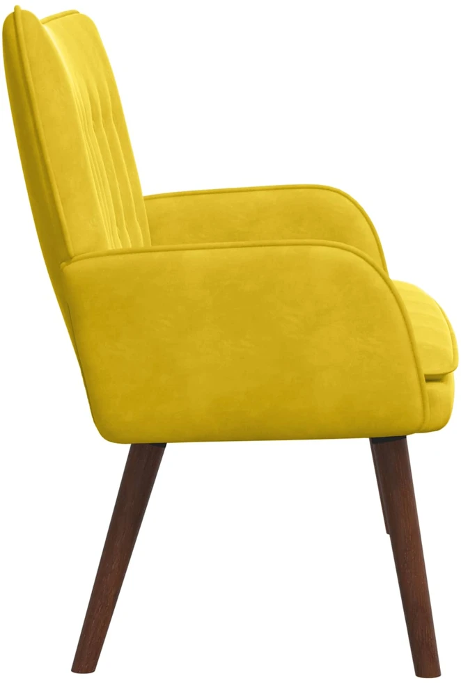 Dvitaškė sofa Geltona 115 x 61 x 87 cm Aksomas