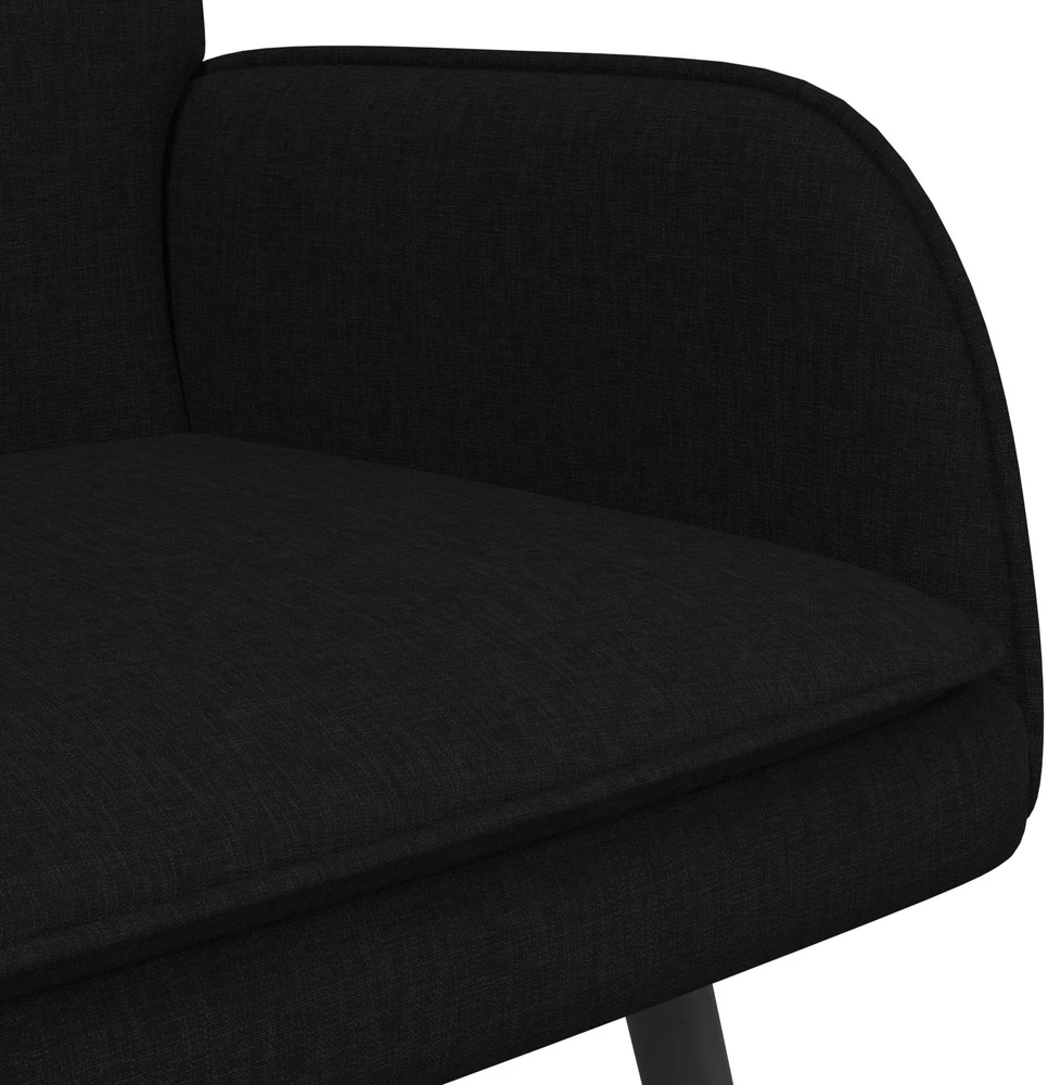 Dvitaškė sofa Juoda 115 x 61 x 87 cm Audinys