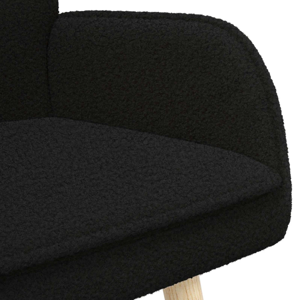 Dvitaškė sofa Juoda 115 x 61 x 87 cm Bouclé