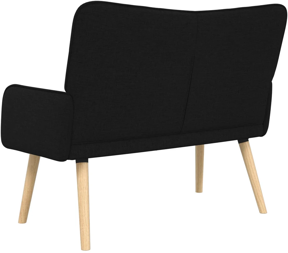 Dvitaškė sofa Juoda 115 x 61 x 87 cm Audinys