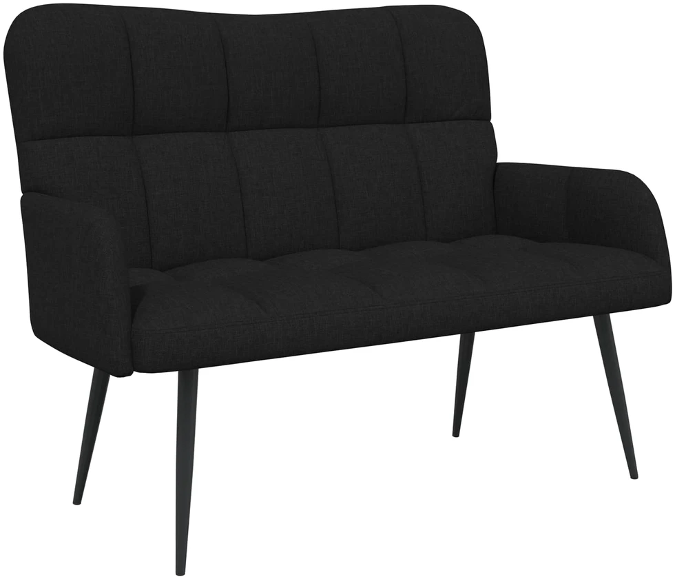 Dvitaškė sofa Juoda 115 x 61 x 87 cm Audinys